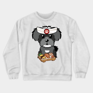 Sushi Chef Cute Schnauzer Crewneck Sweatshirt